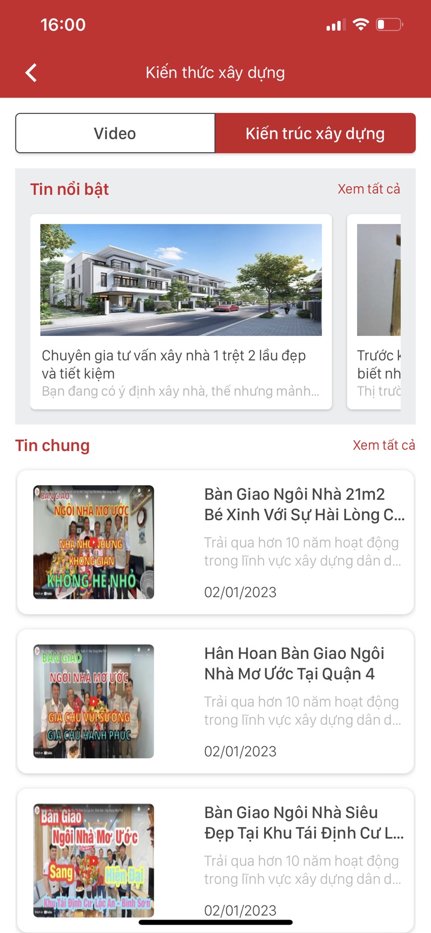 App xây dựng
